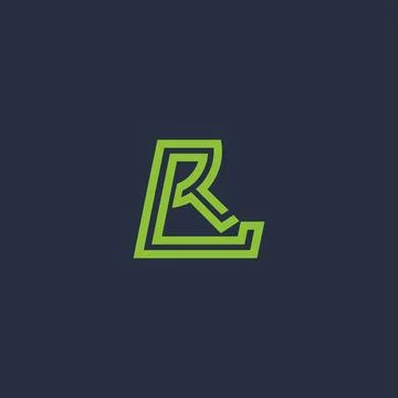 Initial letter LR logo or RL logo vector design template Stock Illustration
