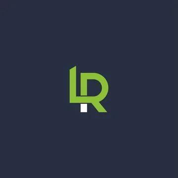 Initial letter LR logo or RL logo vector design template Stock Illustration
