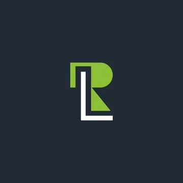 Initial letter LR logo or RL logo vector design template Stock Illustration