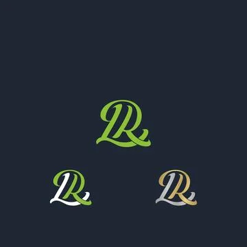 Initial letter LR logo or RL logo vector design template Stock Illustration