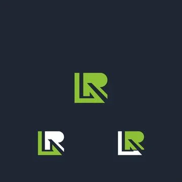 Initial letter LR logo or RL logo vector design template Illustrazione stock