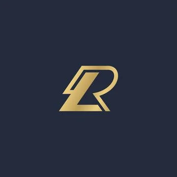 Initial letter LR logo or RL logo vector design template Stock Illustration