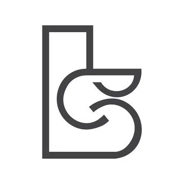 Initial letter LS logo or SL logo vector design template Illustrazione stock