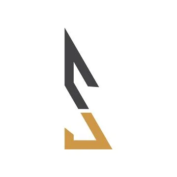 Initial letter LS logo or SL logo vector design template Illustrazione stock