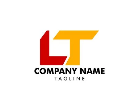 Initial Letter LT Logo Template Design Stock Illustration