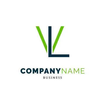 Initial Letter LV Icon Logo Design Template Stock Illustration