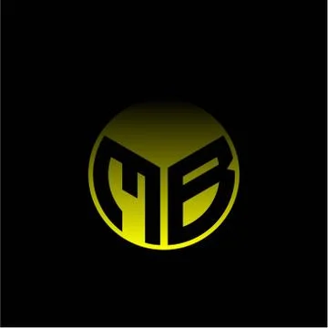 Initial letter M B Modern circle with elegant colored background frame Stock Illustration
