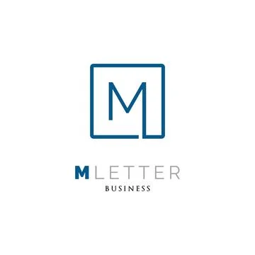 Initial Letter M Icon Logo Design Template Stock Illustration