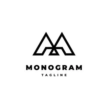 Initial letter M logo design  Stock Illustration