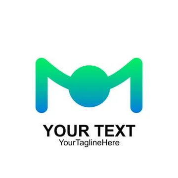 Initial letter M logo template colorful design for business and company ident Stock Illustration
