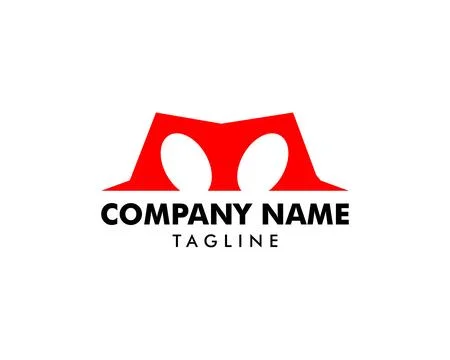Initial Letter M Logo Template Design Stock Illustration