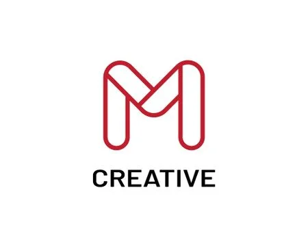 Initial Letter M logo vector Illustrazione stock