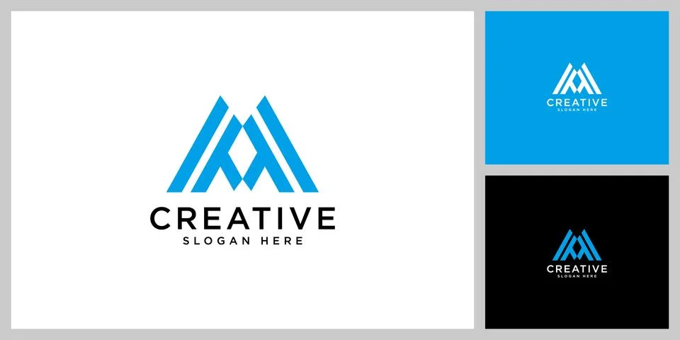 Initial letter m logo vector design Stock Illustration