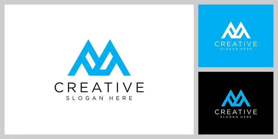 Initial letter m logo vector design Stock Illustration