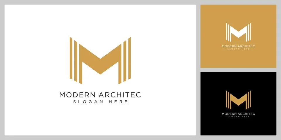 Initial letter m logo vector design Stock Illustration