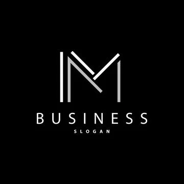 Initial Letter M Minimalist Logo, Simple Logotype Vector, Corporate Identit.. Illustrazione stock