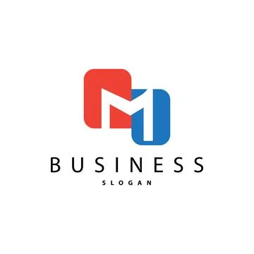 Initial Letter M Minimalist Logo, Simple Logotype Vector, Corporate Identit.. Stock Illustration