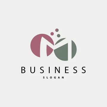 Initial Letter M Minimalist Logo, Simple Logotype Vector, Corporate Identit.. Stock Illustration