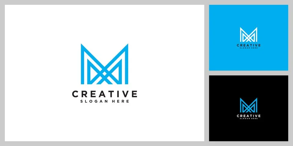 Initial letter m vector design Stock Illustration