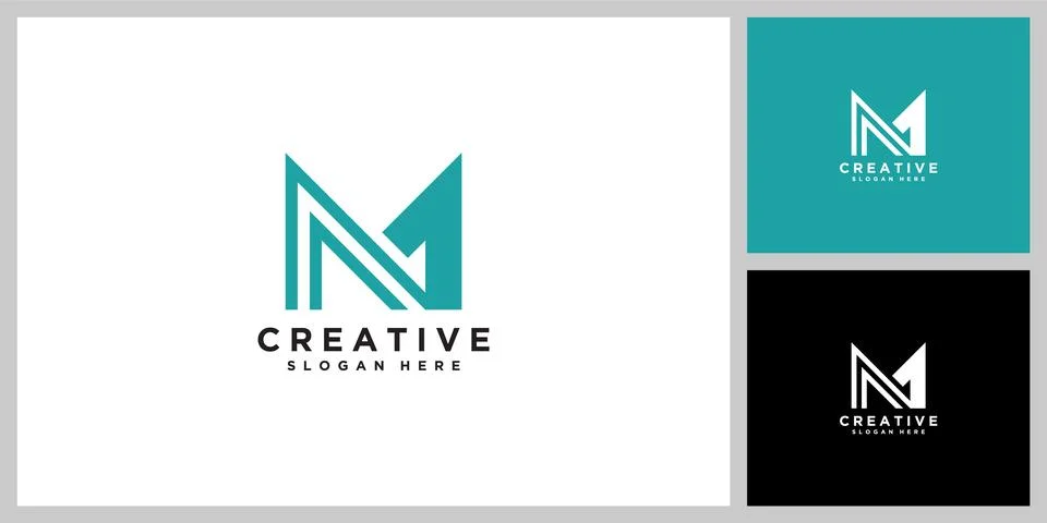 Initial letter m vector design Illustrazione stock