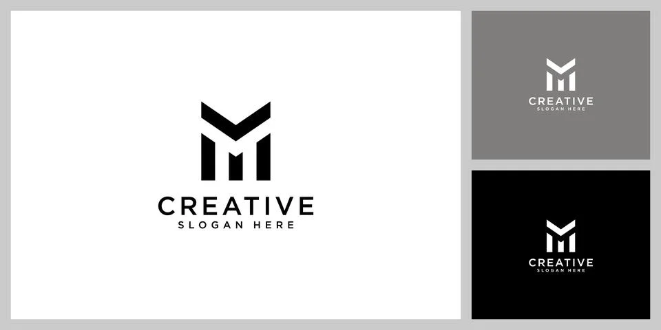 Initial letter m vector design Stock Illustration