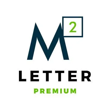 Initial Letter M2 Icon Vector Logo Template Illustration Design Stock Illustration