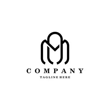 Initial letter MA AM logo design vector Illustrazione stock