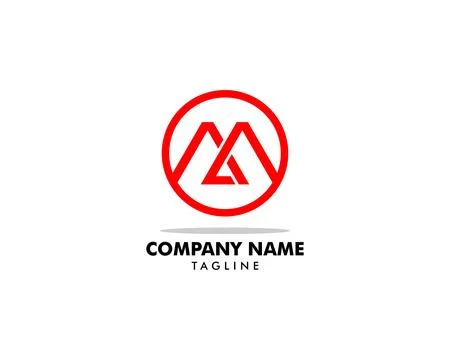 Initial Letter MA Logo Template Design Stock Illustration