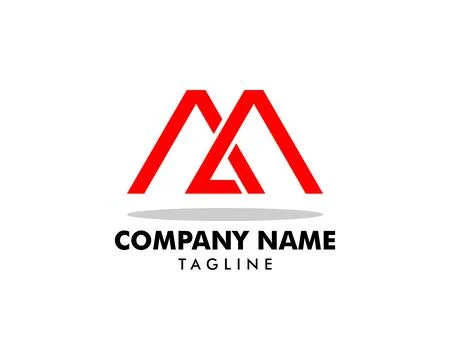 Initial Letter MA Logo Template Design Stock Illustration
