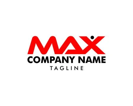 Initial Letter Max Design Logo Stock Illustration