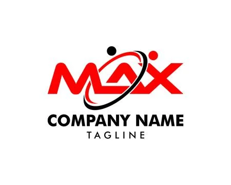 Initial Letter Max Design Logo Stock Illustration