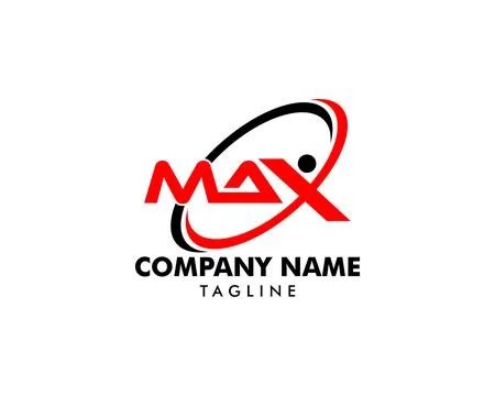 Initial Letter Max Design Logo Stock Illustration