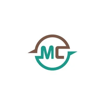 Initial letter MC logo or CM logo vector design template Stock Illustration