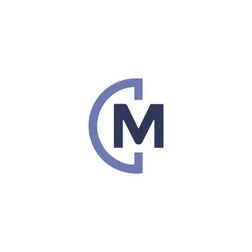 Initial letter MC logo or CM logo vector design template Stock Illustration