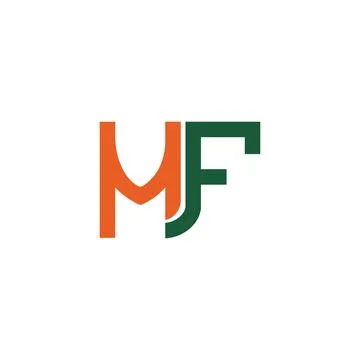 Initial letter MF logo or FM logo vector design template Illustrazione stock
