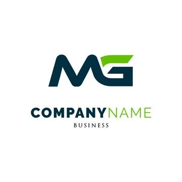 Initial Letter MG Icon Logo Design Template Stock Illustration
