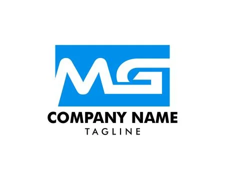 Initial Letter MG Logo Template Design Stock Illustration