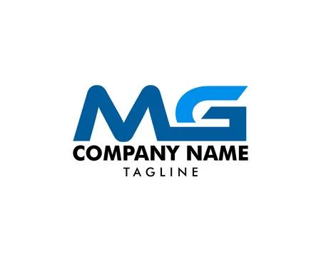Initial Letter MG Logo Template Design Stock Illustration