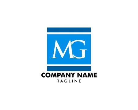 Initial Letter MG Logo Template Design Stock Illustration