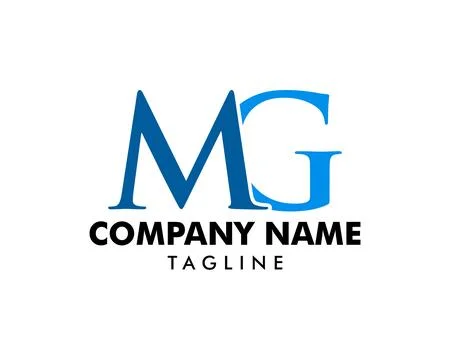 Initial Letter MG Logo Template Design Stock Illustration
