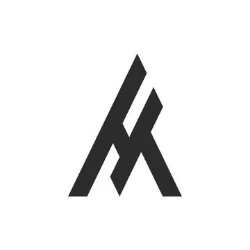 Initial letter MH logo or HM logo vector design template Stock Illustration