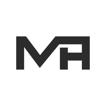 Initial letter MH logo or HM logo vector design template Stock Illustration