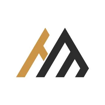 Initial letter MH logo or HM logo vector design template Stock Illustration