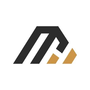 Initial letter MH logo or HM logo vector design template Stock Illustration