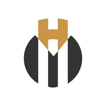 Initial letter MH logo or HM logo vector design template Stock Illustration