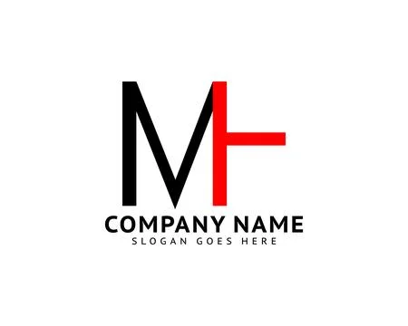 Initial Letter MH Logo Template Design Stock Illustration