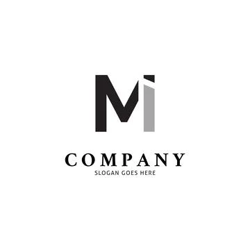 Initial Letter MI Icon Vector Logo Template Illustration Design Stock Illustration