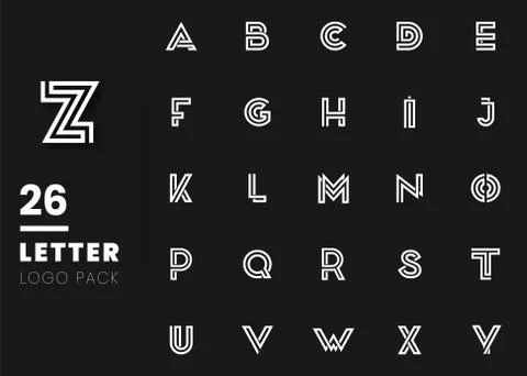Initial Letter minimalist art monogram. Creative Design vector linear for Tit Stock Illustration