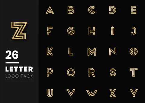 Initial Letter minimalist art monogram. Creative Design vector linear for Tit Stock Illustration