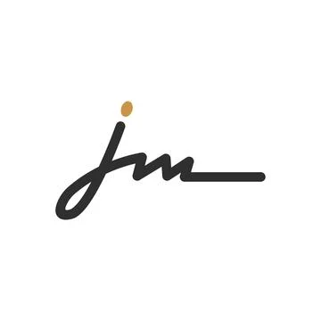 Initial letter mj logo or jm logo vector design template Stock Illustration